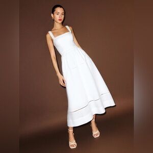 NWOT Reformation Everett Linen Dress in White